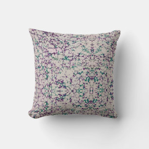 Coussin Peinture purple et verte recouverte Conception abs
