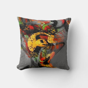 Coussin peinture tourbillon Abstrait