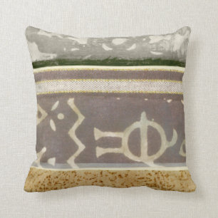 Coussin Peinture tribale contemporaine de motif