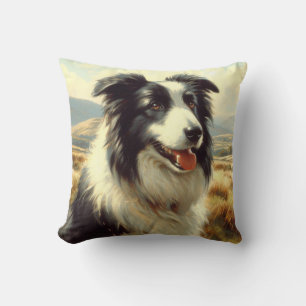 Coussin Peinture vintage galloise pour chien de berger