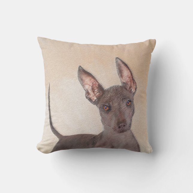 Coussin Peinture Xoloitzcuintli - Cute Original Chien Art (Recto)