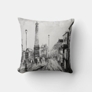Coussin Peintures artistiques en noir et blanc.