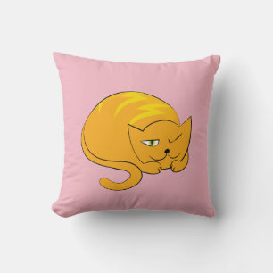 Coussin Pékin Chat orange