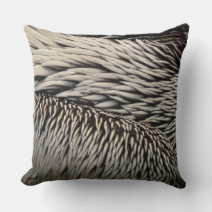 Coussin Pélican Plumes Photographie Abstraite de la nature