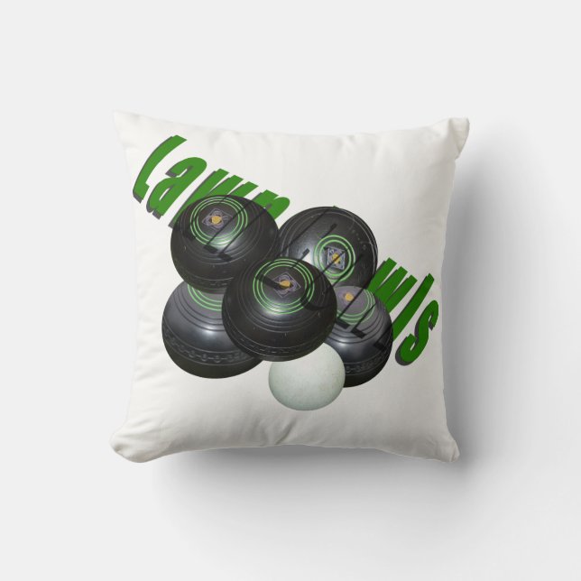 Coussin Pelouse Et Logo, (Recto)