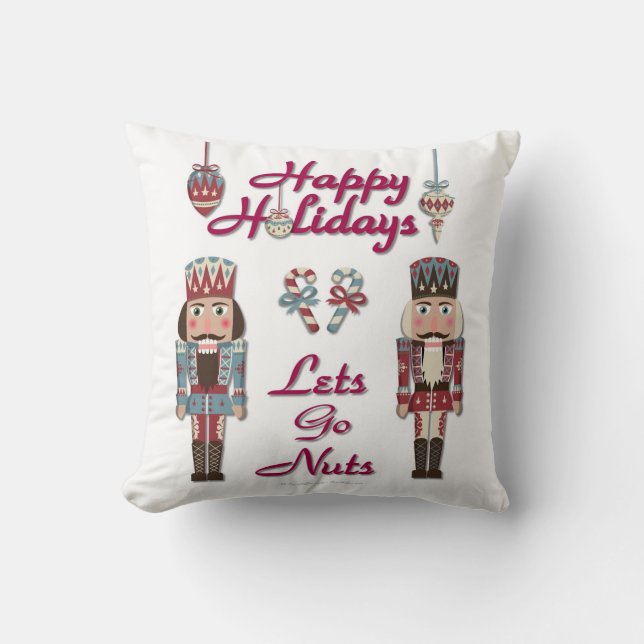 Coussin Peluche Casse-Noisette de Fêtes Faisons des Noix (Recto)