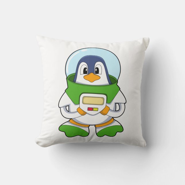 Coussin Penguin en astronaute costume (Recto)