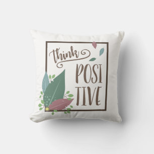 Coussin Penser la motivation positive plume
