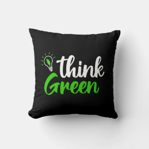 Coussin Penser vert