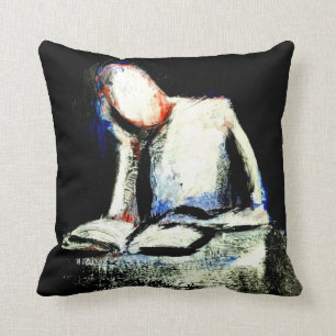 Coussin "PENSEZ" le carreau avec l'art par Jack Larson