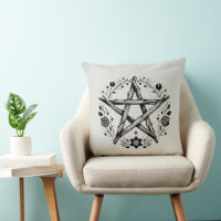 Pentacle étoilé en bois rustique