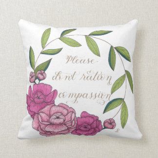 Coussin Peony Wreath - S'il vous plaît ne rationnez pas la