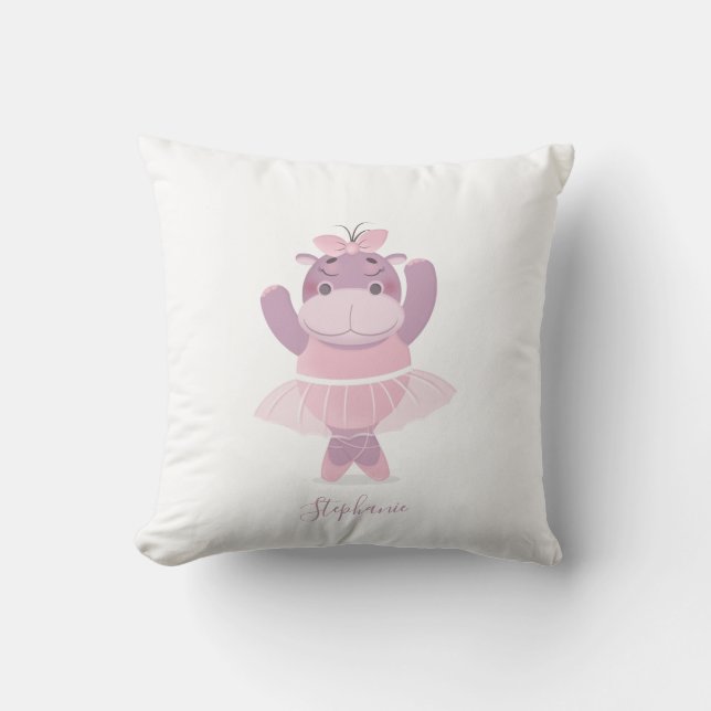 Coussin Pépinière Hippo Ballerina (Recto)