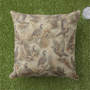 Coussin Perdrix Chukar, Art 