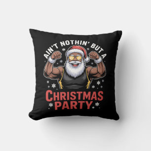 Coussin Père Noël afro-américain Pyjama de Noël