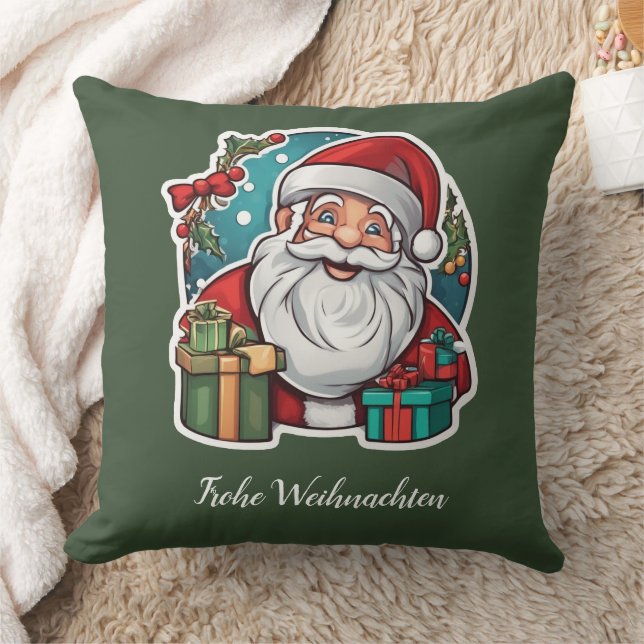 Coussin Père Noël avec des cadeaux. (Couverture)
