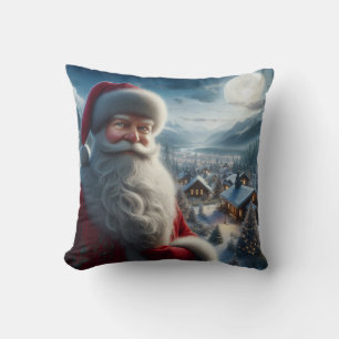 Coussin Père Noël coloré se reposant avant de continuer