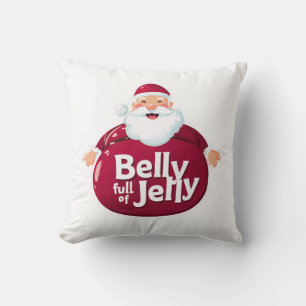 Coussin Père Noël drôle au ventre plein de gelée – Noël mi