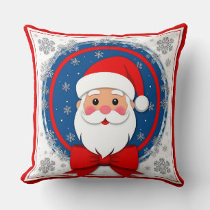 Coussin Père Noël festif