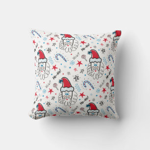 Coussin Père Noël illustration Fouets de stockage de Noël