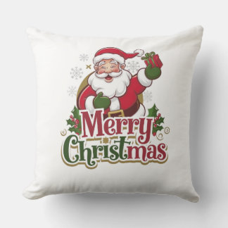 Coussin Père Noël Joyeux Noël Conception - Festif