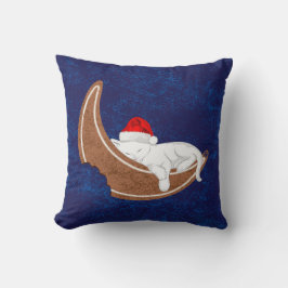 Coussin Père Noël Kitty et la lune de pain d'épices