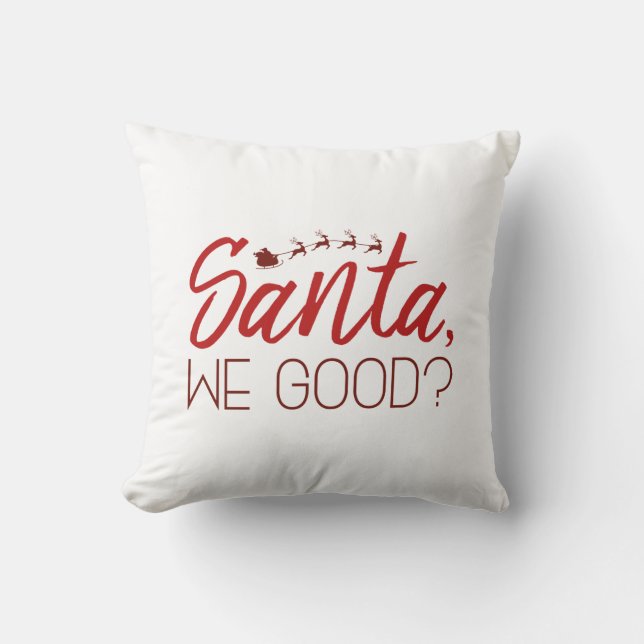 Coussin Père Noël, On Est Bien ? (Recto)