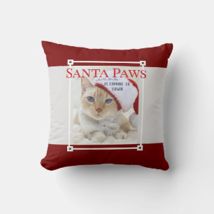 Coussin Père Noël Paws Vient À Noël