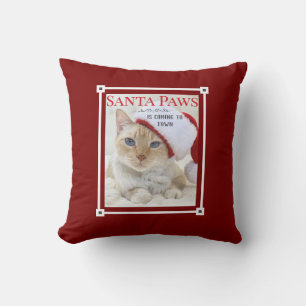 Coussin Père Noël Paws Vient À Noël