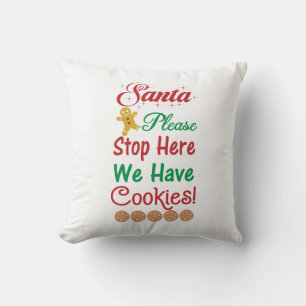 Coussin Père Noël S'il Vous Plaît Arrêtez Ici Nous avons d