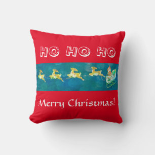 Coussin Père Noël Sleigh