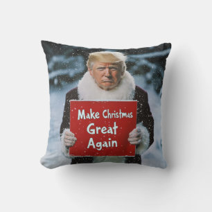 Coussin Père Noël Trump : "Rendre sa grandeur à Noël"