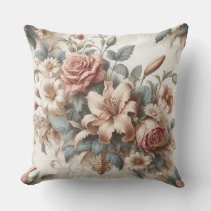 Coussin Perfection florale ancienne légère