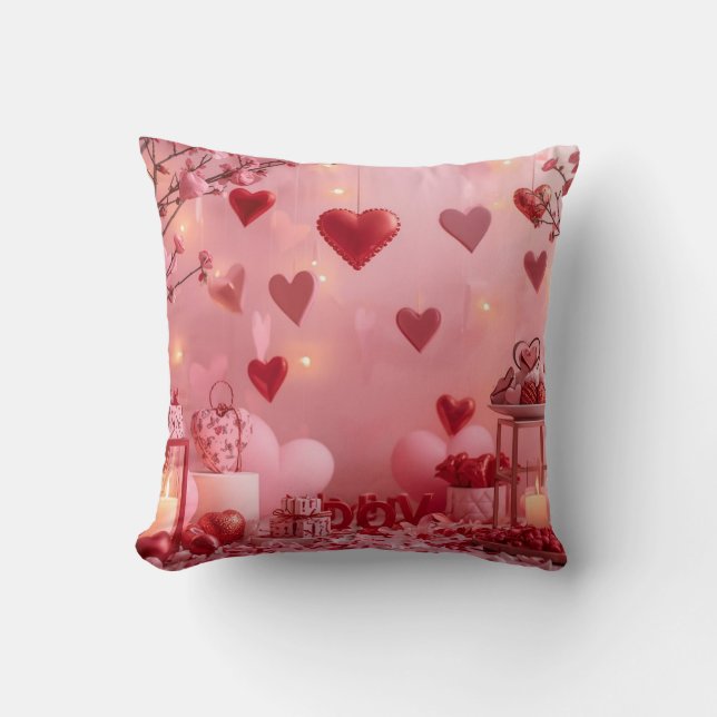 Coussin Perfectly Beautiful Hearts on a Valentines Day  (Recto)