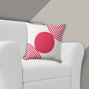 Coussin Perles Motif en rose et blanc - Jeter l'oreiller