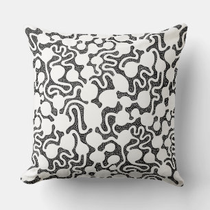 Coussin Perpetual Ant Farm - Noir et blanc