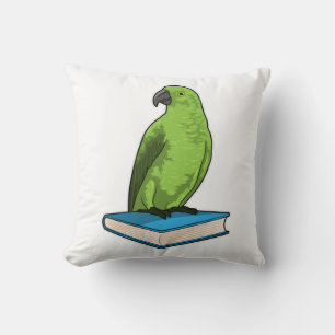 Coussin Perroquet avec livre