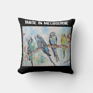 Coussin Perroquet Perruche Oiseau Fabriqué à Melbourne Ois