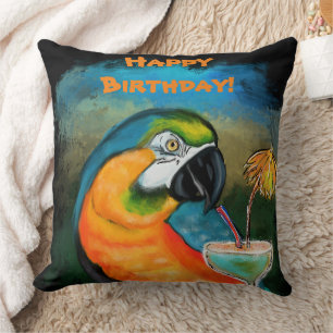Coussin Perroquets de fête
