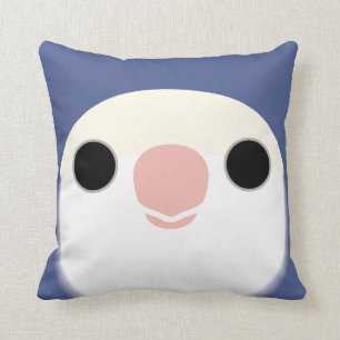 Coussin perruche Pêche-faite face (violette au visage