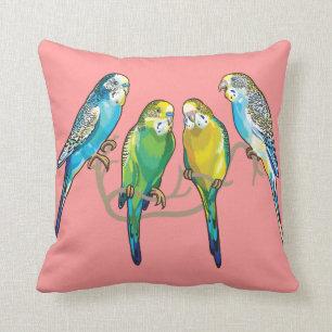 Coussin perruches