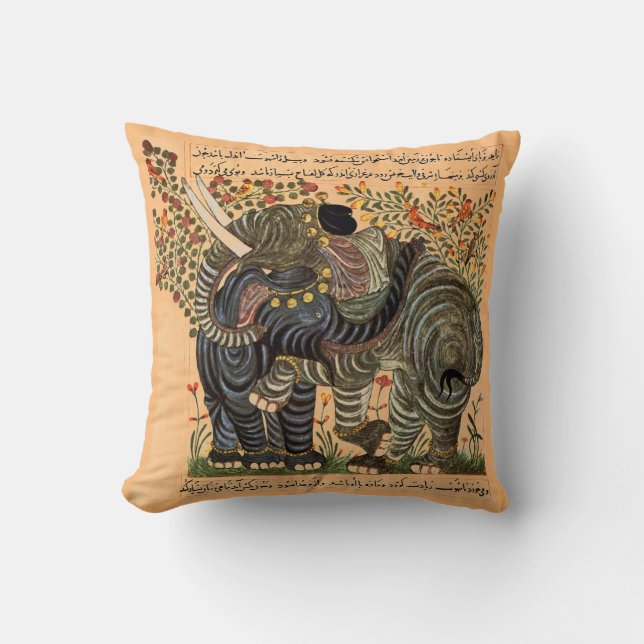 Coussin persan d'éléphants (Recto)