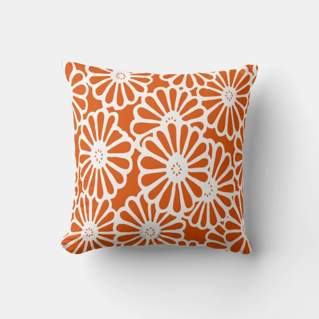 Coussin Persimmon Asiatique Moods Floral (Recto)