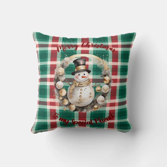 Coussin Personalize this Unique Christmas Throw Pillow  (Verso)