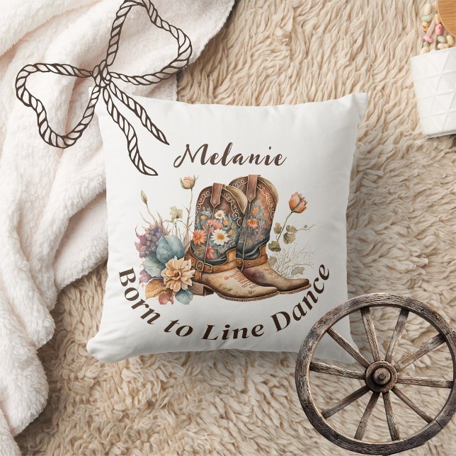 Coussin Personalize Western Boho Line Dancing (Créateur téléchargé)