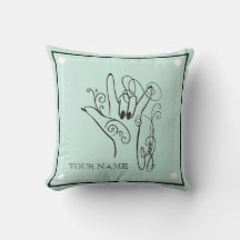 Personalized ASL Throw Pillow