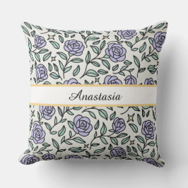 Coussin Personalized Beauty Beast Garden Rose Purple