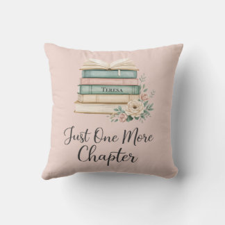 Coussin Personalized Book Lover “Just One More Chapter
