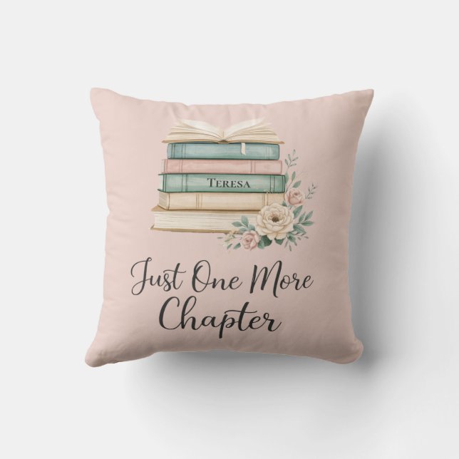 Coussin Personalized Book Lover “Just One More Chapter (Verso)