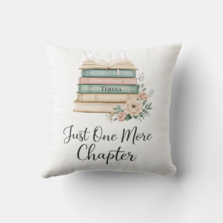 Coussin Personalized Book Lover “Just One More Chapter
